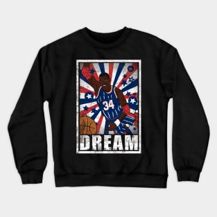 Olajuwon Basketball The Dream Houston 34 Legend Crewneck Sweatshirt